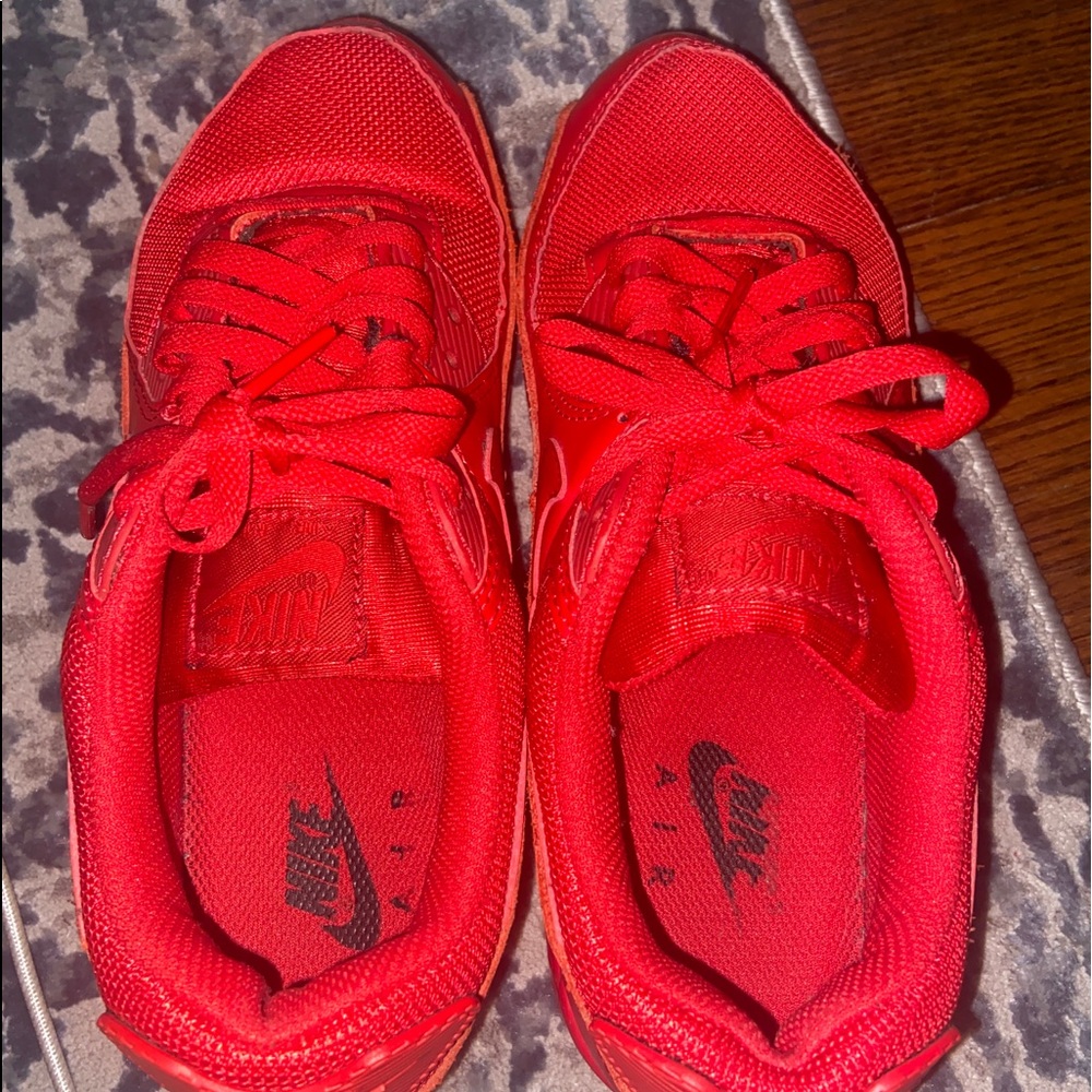 Red Nike shoes